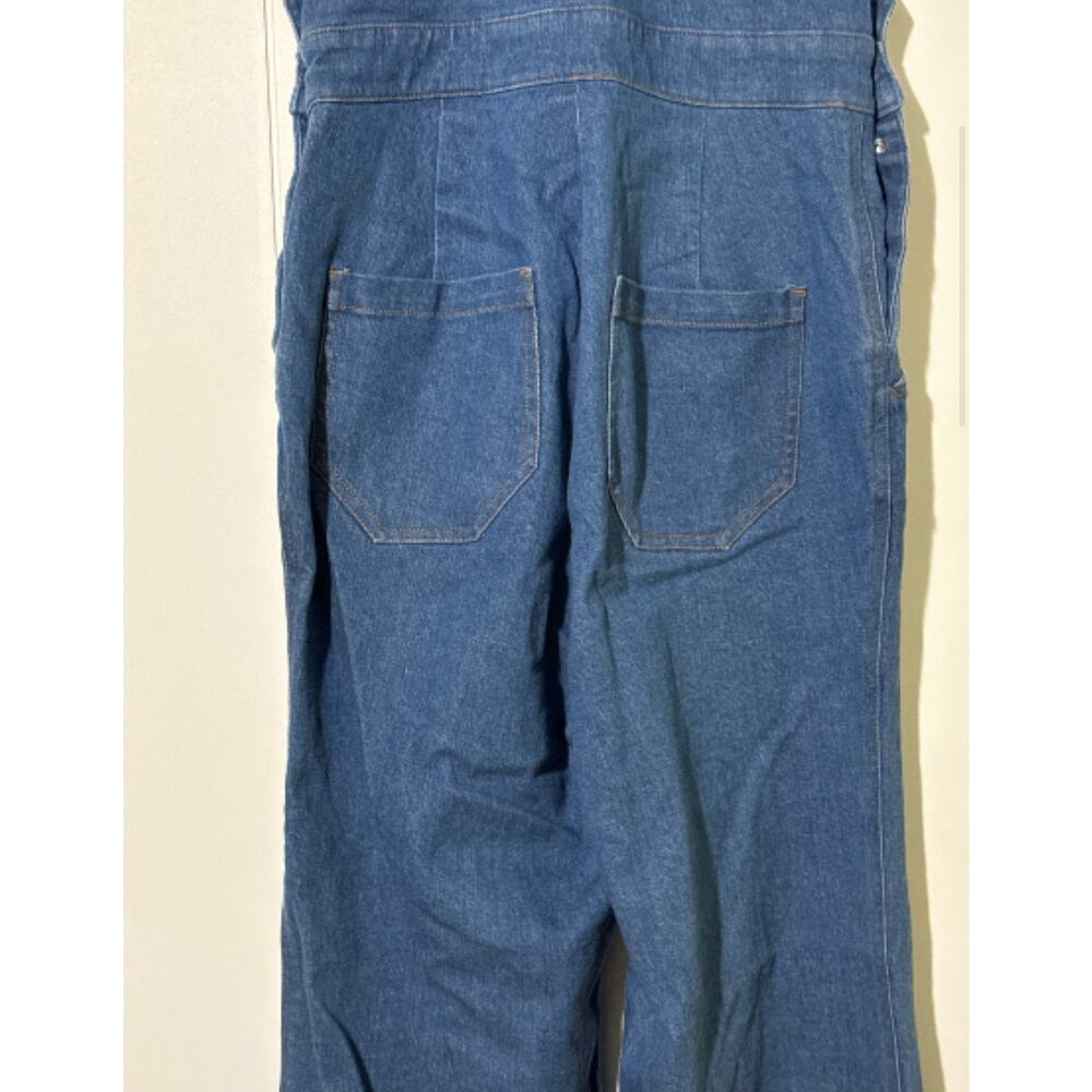 Capulet Lennon Denim Overalls XS Blue Wide Leg Dungaree Stretch Retro Fit - Picture 5 of 14